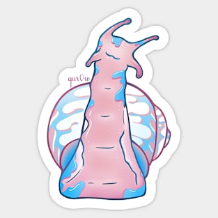 Transgender Pride Snail Sticker